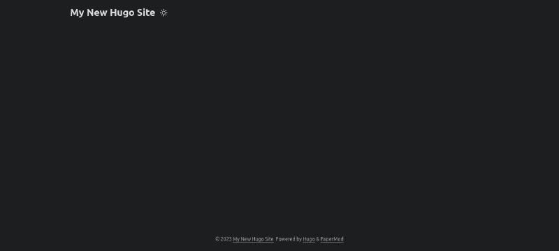 Blog homepage with the PaperMod theme