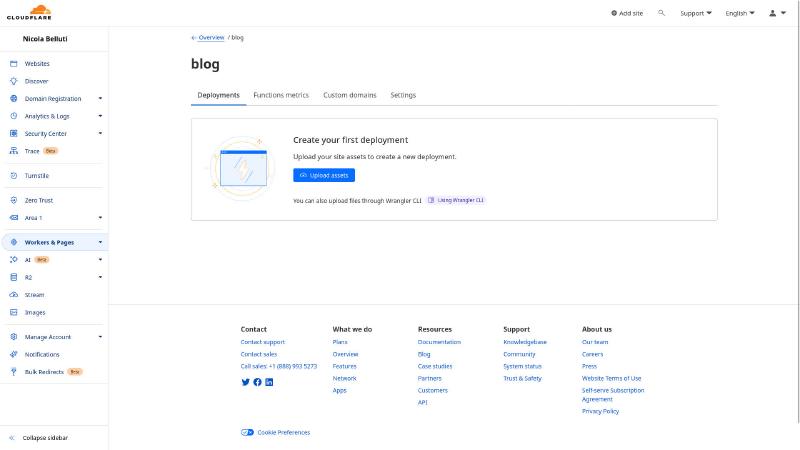 The “Upload assets” button